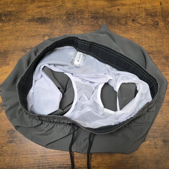 Shein Men’s Swim Trunks Charcoal Green - Size Large - Picture 7 of 7